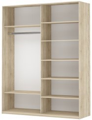 Шкаф Прайм (Белое стекло/Белое стекло) 1200x570x2300, Крафт табачный в Йошкар-Оле - изображение 1