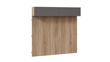 Шкаф навесной с декоративными панелями Порто (366) СМ-393.21.023-24 (Яблоня Беллуно/Графит софт) в Йошкар-Оле
