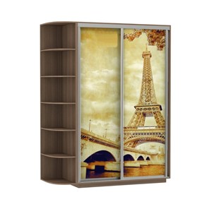 Шкаф двухдверный Экспресс 1900x600x2400, со стеллажом, Париж/шимо темный в Йошкар-Оле