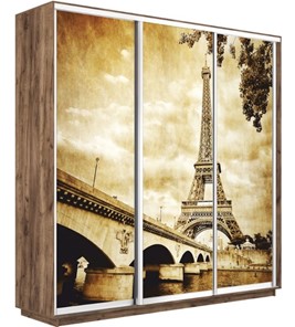 Шкаф 3-створчатый Экспресс 1800х600х2400, Париж/дуб табачный в Йошкар-Оле
