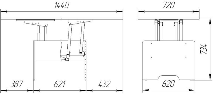 Складной стол-трансформер Дебют-5, венге светлый в Йошкар-Оле - изображение 1