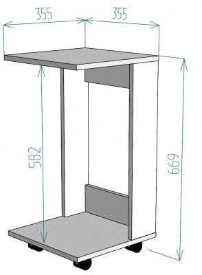 Приставной стол TC12, ДСС-Белый в Йошкар-Оле - изображение 1