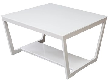 Квадратный столик BeautyStyle - 1, (белый глянец-стекло белое) в Йошкар-Оле