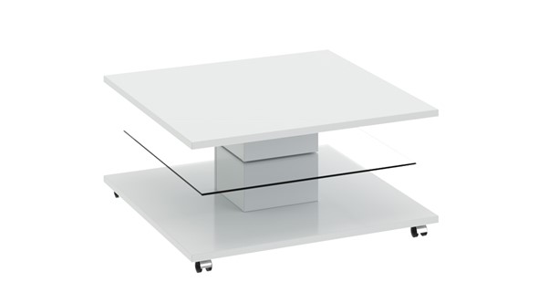 Журнальный квадратный стол Diamond тип 1 (Белый глянец) в Йошкар-Оле - изображение