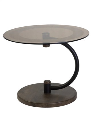 Стеклянный столик Дуэт 13Н (черный-дуб маррон-тонированное) в Йошкар-Оле - изображение
