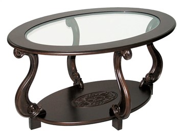 Стеклянный столик Овация-С, темно-коричневый в Йошкар-Оле