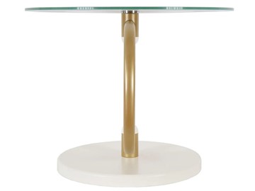 Стеклянный столик в зал Дуэт 13Н (золото-слоновая кость-прозрачное) в Йошкар-Оле