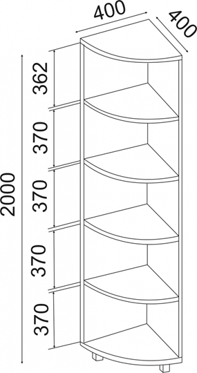 Угловой стеллаж West М07 в Йошкар-Оле - изображение 1