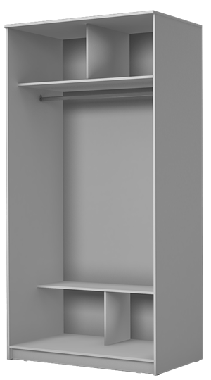 Шкаф 2-х дверный Хит-22-12/2-22 с цветным стеклом, темно-серый 073, Графит в Йошкар-Оле - изображение 1