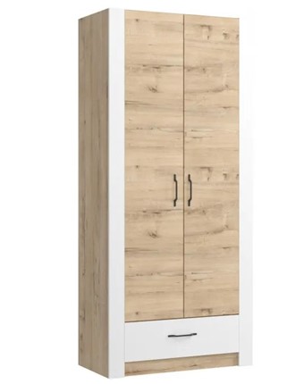 Шкаф гардеробный Ева 5 М1 дуб ирландский/белый матовый в Йошкар-Оле - изображение