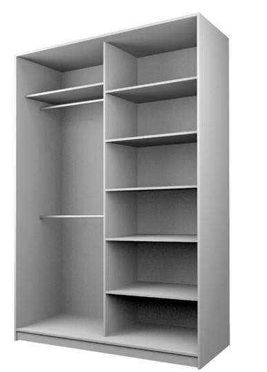 Шкаф 2-х створчатый MAX МШ-23-6-16-22, Профиль Черный/Цвет Белый/Oracal Черный в Йошкар-Оле - изображение 1