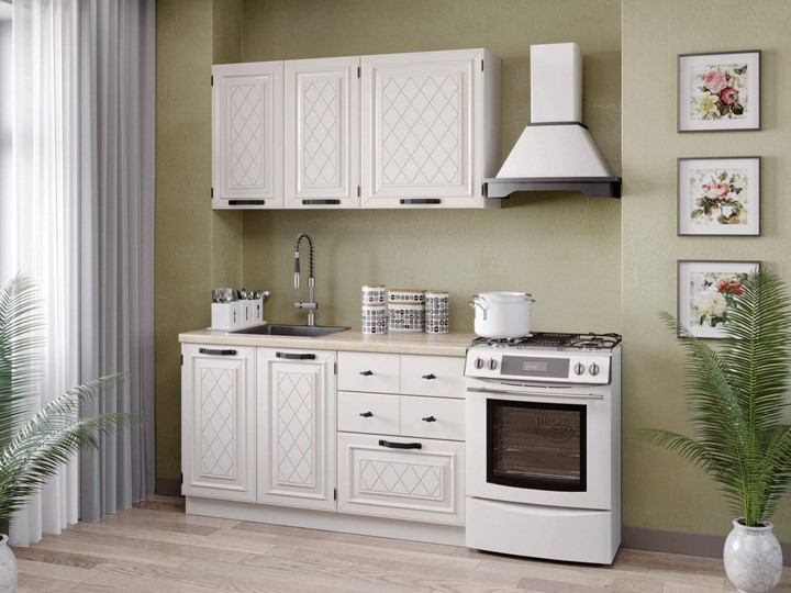 Модульный кухонный гарнитур Марина 2000(Белый/Алебастр) в Йошкар-Оле - изображение