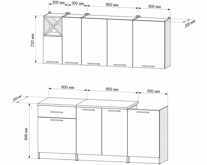 Гарнитур кухонный Глория 1,9 м (Дуб Сонома/Белый) в Йошкар-Оле - изображение 2