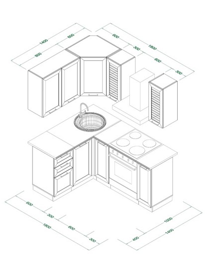 Кухонный гарнитур МК РИВЬЕРА Комплект №9 1,4х1,8м угловая ПВХ Белый в Йошкар-Оле - изображение 8