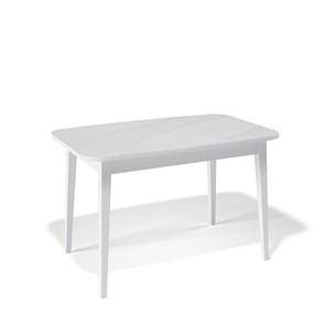 Кухонный стол раздвижной Kenner 1200M (Белый/Стекло белое сатин) в Йошкар-Оле
