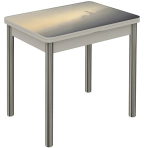 Обеденный раздвижной стол Бари хром №6 (Exclusive h183/белый) в Йошкар-Оле