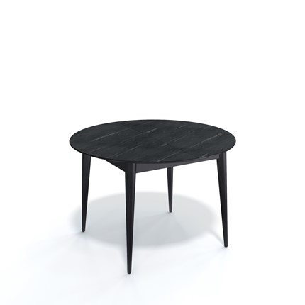 Стол раздвижной Kenner W1200 (Черный/Мрамор серый) в Йошкар-Оле - изображение