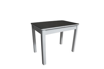 Кухонный раздвижной стол Айсберг-2СТ белое/черное/прямые массив в Йошкар-Оле - предосмотр
