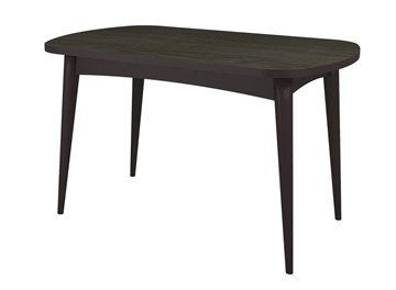 Обеденный овальный стол Ялта с цилиндрическими опорами Венге/Ясень Анкор темный в Йошкар-Оле
