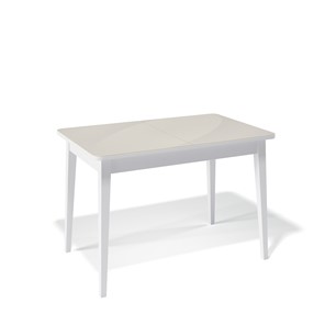 Кухонный стол раскладной Kenner 1100M (Белый/Стекло крем сатин) в Йошкар-Оле