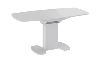 Обеденный раздвижной стол Портофино (СМ(ТД)-105.02.11(1)), цвет Белый глянец/Стекло белое в Йошкар-Оле - предосмотр 1