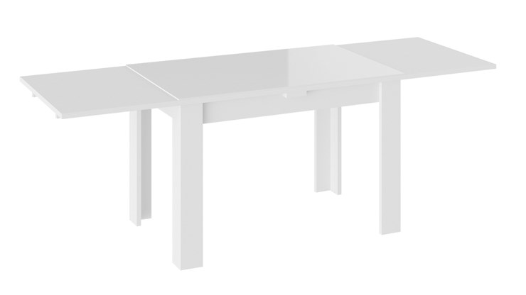 Стол раздвижной Норман тип 1, цвет Белый/Стекло белый глянец в Йошкар-Оле - изображение 1