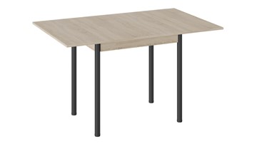Кухонный раскладной стол Родос тип 2 с опорой d40 (Черный муар/Дуб Сонома) в Йошкар-Оле - предосмотр 1