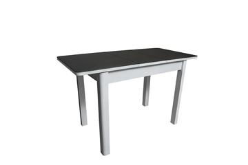 Кухонный раздвижной стол Айсберг-2СТ белое/черное/прямые массив в Йошкар-Оле - предосмотр 1