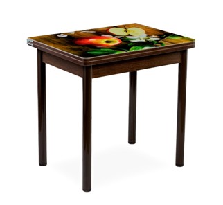 Кухонный пристенный стол СПА-01 СТФ, венге/фотопечать дерево/опоры прямые коричневые в Йошкар-Оле