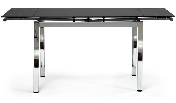 Раздвижной стол CAMPANA ( mod. 346 ) металл/стекло 70x110/170x76, хром/черный арт.11413 в Йошкар-Оле - изображение