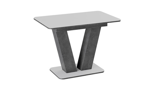 Кухонный раскладной стол Чинзано тип 1 (Моод темный/стекло белое матовое) в Йошкар-Оле - изображение