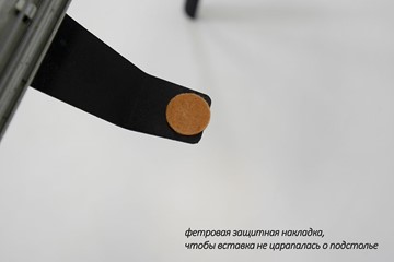 Стол раздвижной Дали-2L(ноги черные, дуб табако) в Йошкар-Оле - предосмотр 6