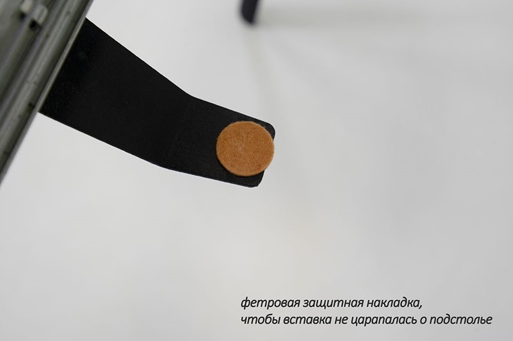 Стол раздвижной Дали-1L(ноги черные, дуб табако) в Йошкар-Оле - изображение 6