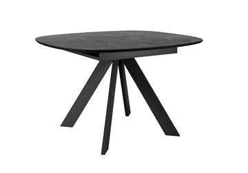 Кухонный раскладной стол DikLine BK100 Керамика Черный мрамор/подстолье черное/опоры черные в Йошкар-Оле