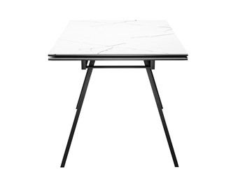 Раздвижной стол DikLine DKL140 Керамика Белый мрамор/опоры черные (2 уп.) в Йошкар-Оле - предосмотр 1