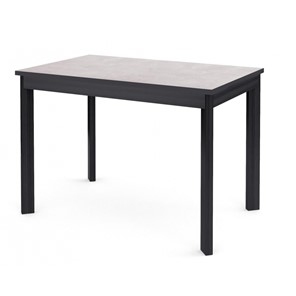 Кухонный раздвижной стол Dikline L110 Хромикс белый/ножки черные в Йошкар-Оле