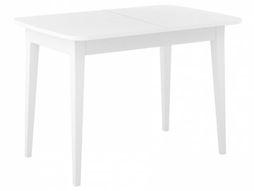 Кухонный стол раскладной Dikline M120 Белый/стекло белое сатин/ножки MM белые в Йошкар-Оле
