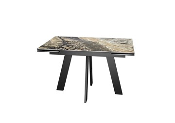 Кухонный раскладной стол DikLine SKM120 Керамика Amadeus/подстолье черное/опоры черные в Йошкар-Оле - предосмотр