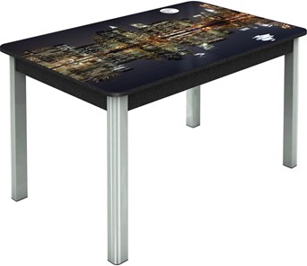 Обеденный раздвижной стол Гамбург исп.1 ноги метал. крашеные №23, Фотопечать (Города №8) в Йошкар-Оле