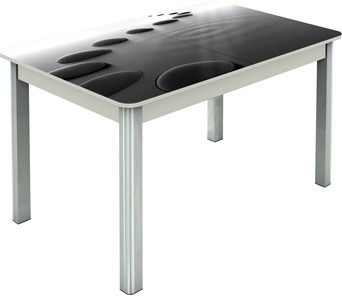 Обеденный раздвижной стол Гамбург исп.1 ноги метал. крашеные №23, Фотопечать (Текстура №39) в Йошкар-Оле