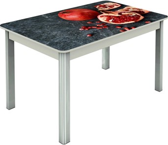 Кухонный стол раскладной Гамбург исп.2 ноги метал. крашеные №23, Фотопечать (Фрукты №31) в Йошкар-Оле