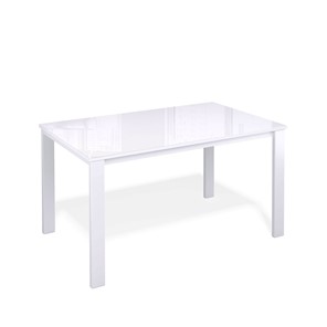 Кухонный раскладной стол Kenner LL1200 белый/стекло белое глянец в Йошкар-Оле