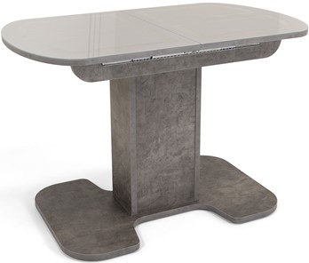 Обеденный раздвижной стол Киото-1 (ноги серый камень, серебро/серый камень) в Йошкар-Оле