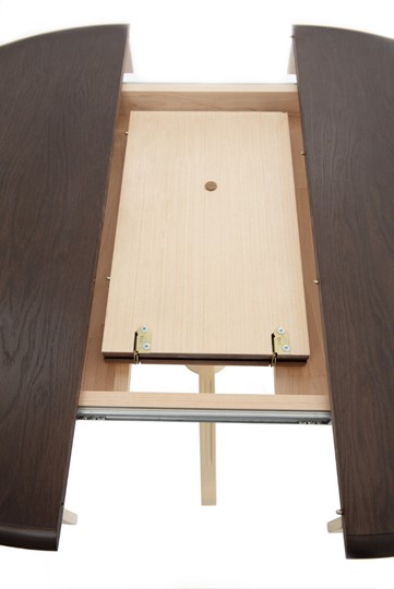 Кухонный стол раздвижной Леонардо-1 исп. Круг 820, тон 4 (Морилка/Эмаль) в Йошкар-Оле - изображение 4