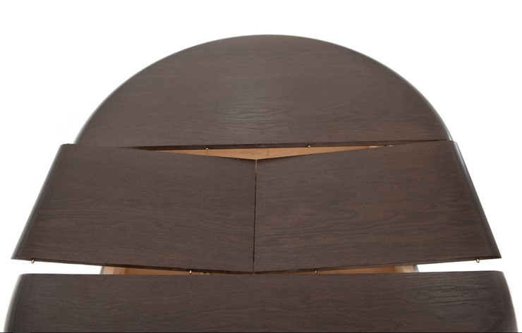 Кухонный стол раздвижной Леонардо-1 исп. Круг 820, тон 4 (Морилка/Эмаль) в Йошкар-Оле - изображение 5