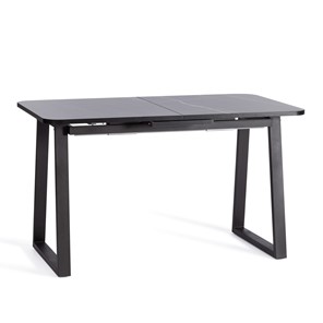 Кухонный стол раскладной MALTIDO ЛДСП/HPL/металл, 130/160x75x75 Мрамор чёрный/чёрный арт.20627 в Йошкар-Оле