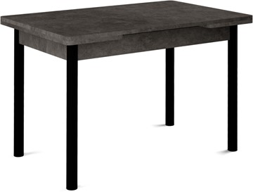 Обеденный раздвижной стол Милан-2 EVO, ноги черные, серый камень в Йошкар-Оле