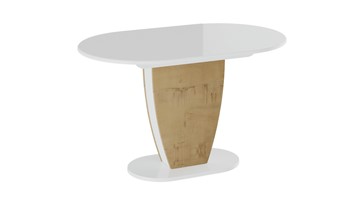 Кухонный стол раздвижной Монреаль тип 1 (Белый глянец/Бунратти) в Йошкар-Оле