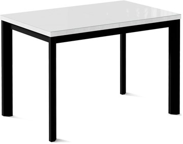 Стол раздвижной Нагано-1G (ноги черные, стекло cristal/белый цемент) в Йошкар-Оле