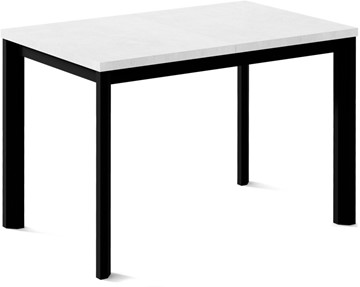 Кухонный стол раздвижной Нагано-3L (ноги черные, белый цемент) в Йошкар-Оле